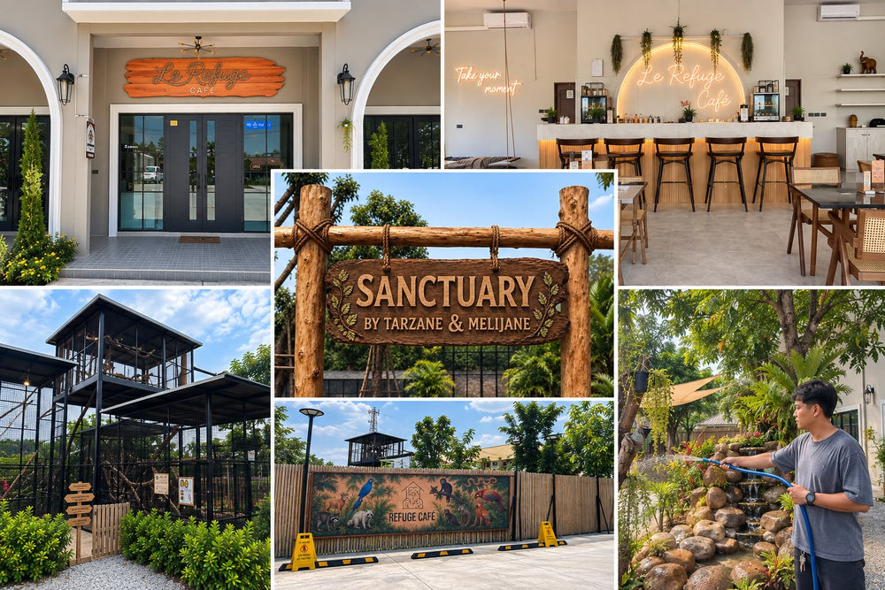 Le café et les espaces du sanctuaire